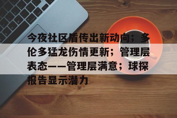 爱游戏-关于今夜社区盾传出新动向；多伦多猛龙伤情更新；管理层表态——管理层满意；球探报告显示潜力的信息
